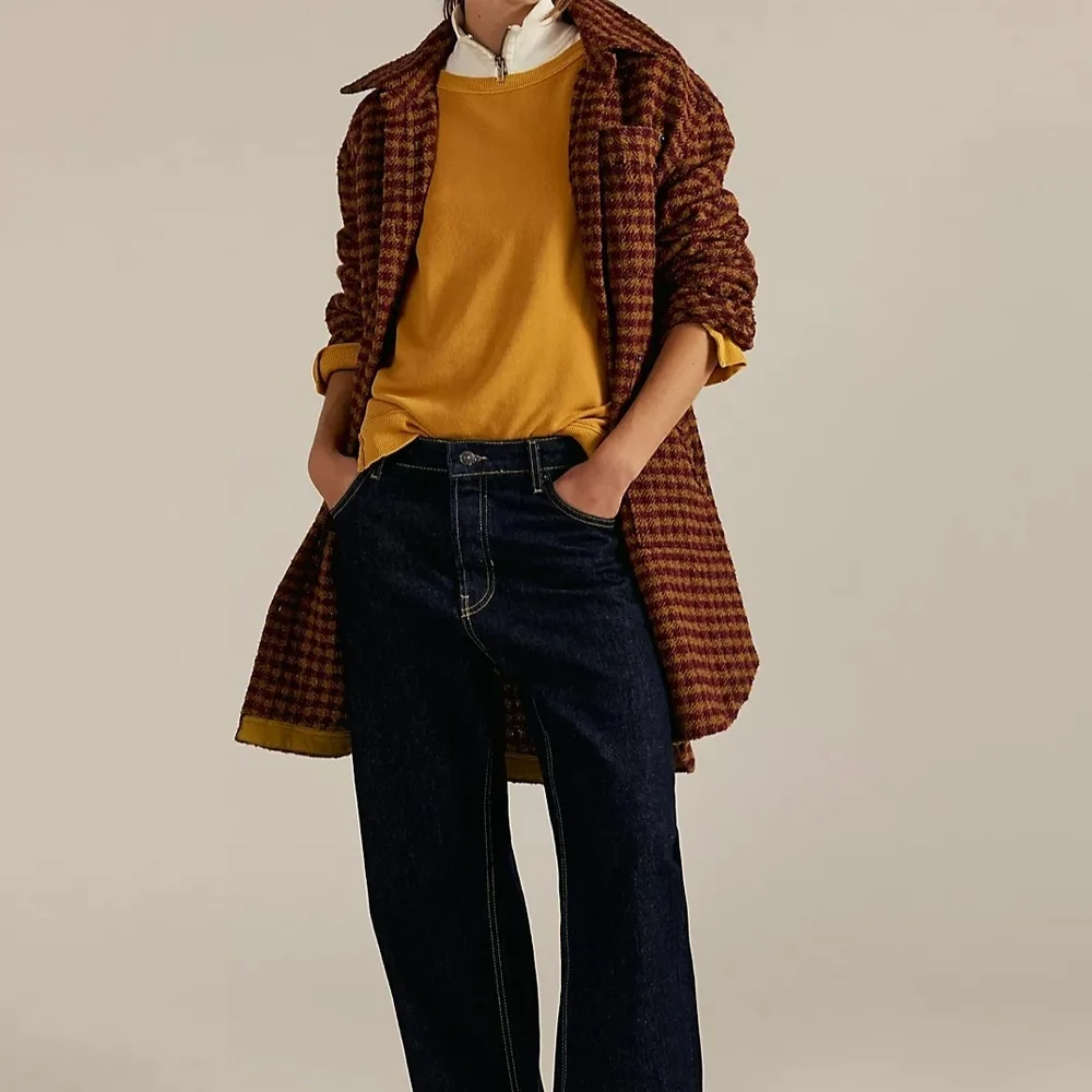 NWT Free People Camden Sweatshirt Golden Yellow - Picture 2 of 7